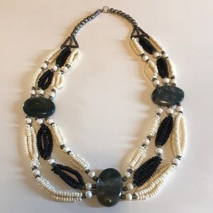 Vintage bold strand necklace